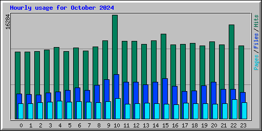 Hourly usage for October 2024