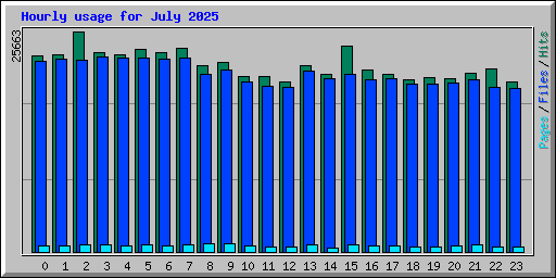 Hourly usage for July 2025