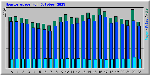 Hourly usage for October 2025