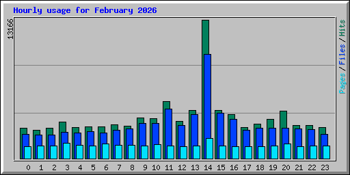 Hourly usage for February 2026